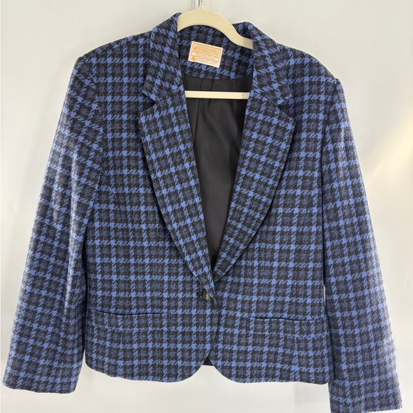 Pendleton Jackets & Blazers - Pendleton Navy and Black Plaid Blazer
